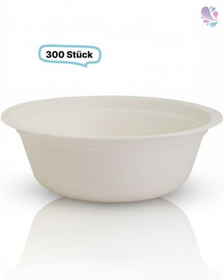 Bowl-/ Suppenschale groß Holzfaser,1000ml, 300 Stk, wood fiber, nassfest & fettd