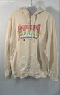 Disney Aulani Unisex Ko Olina Hawaii Rainbow Graphic Hoodie Cream Sz S NWT