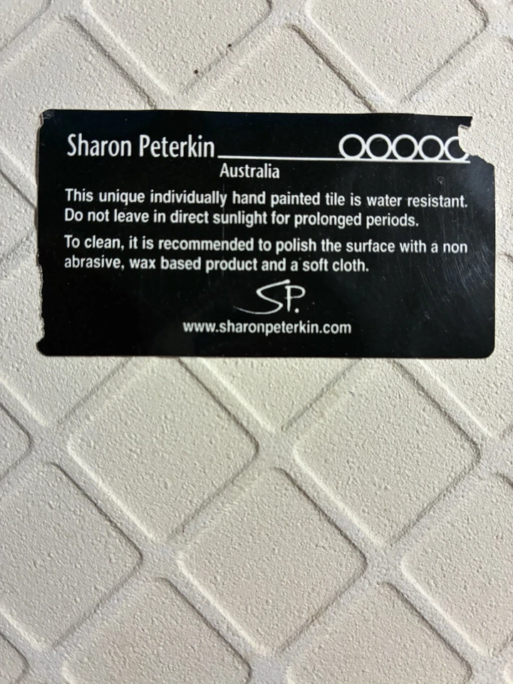 Beautifull hand paint ceramic tiles by Melbourne artists Sharon Peterkin - - image 2 of 2