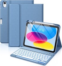 Hamile Blue Keyboard Case for iPad 11th Gen A16 2025 10th Gen 10.9 - Open Box