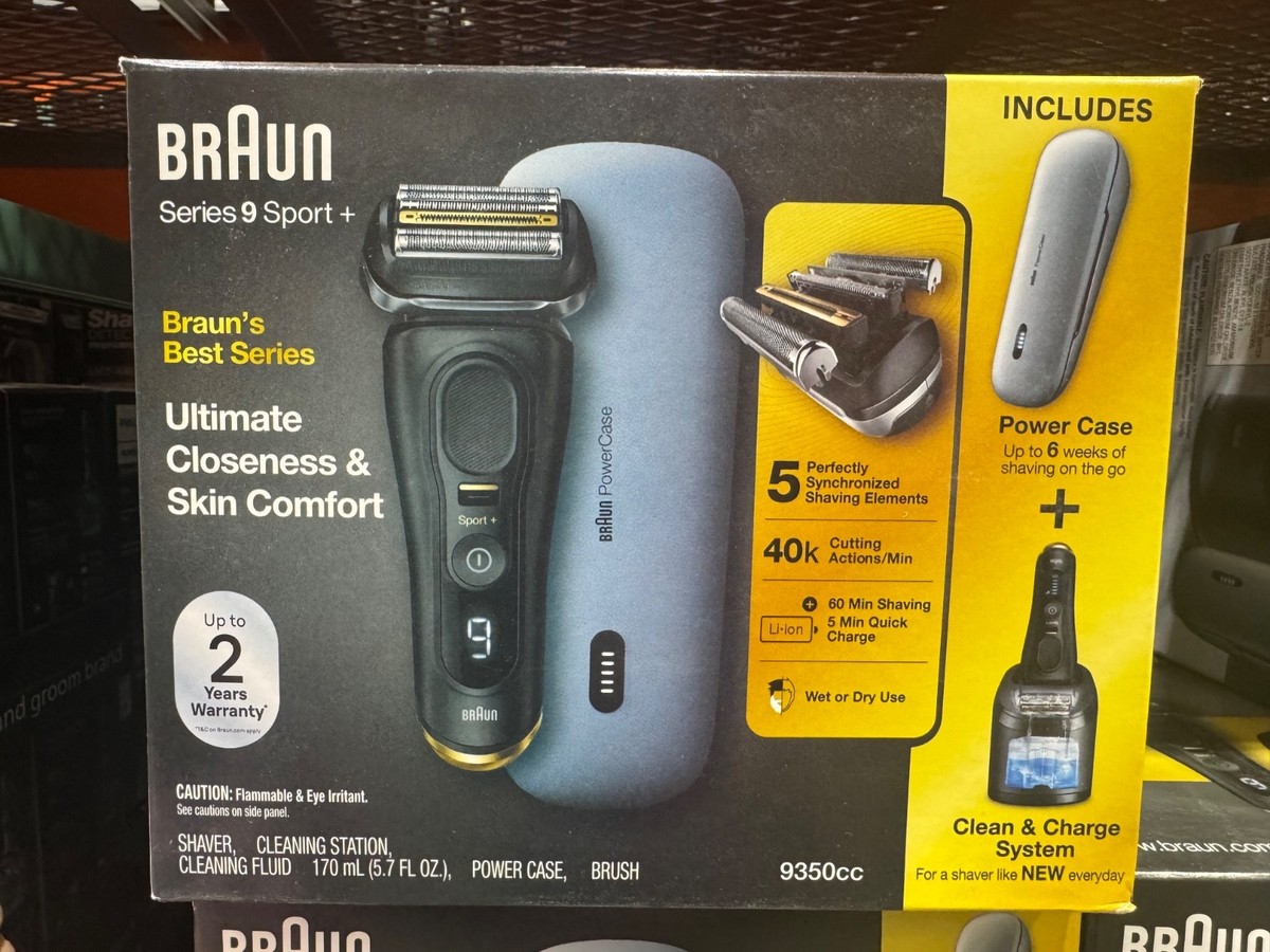 BRAUN Series 9 Sport Shaver Wet & Dry Clean & Charge System