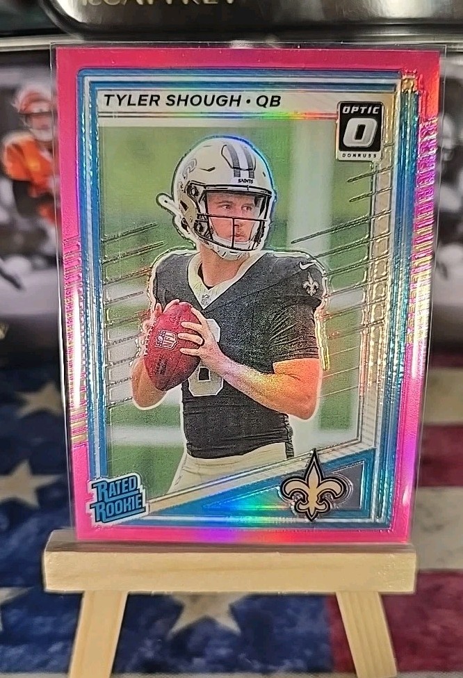 2025 Donruss Tyler Shough Pink Optic Preview Rated Rookie Saints #304