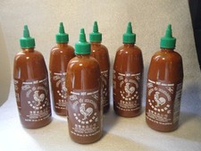 6 Pack of Bottles  Huy Fong Sriracha Hot Chili Sauce, 28 oz Exp 8/26 Free Ship