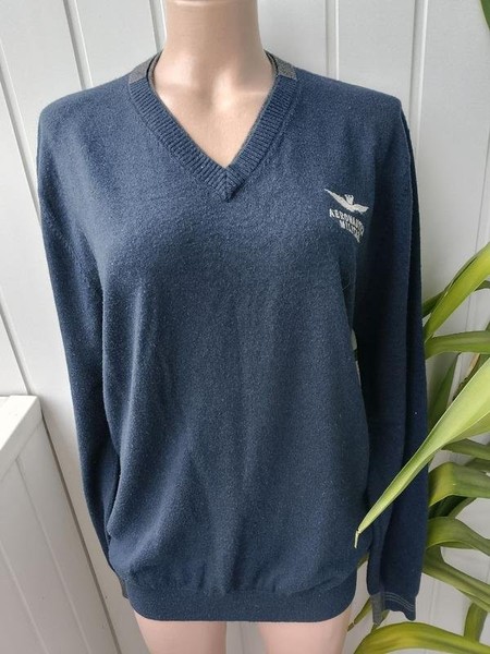 Men Aeronautica Militare Sweater Navy Cashmere 40