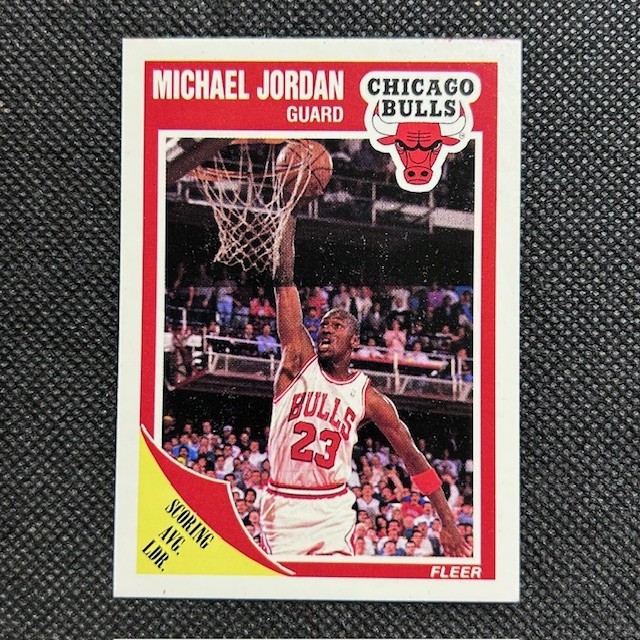 Michael Jordan 1989 Fleer Scoring Average Leader #21 Chicago Bulls HOF NBA