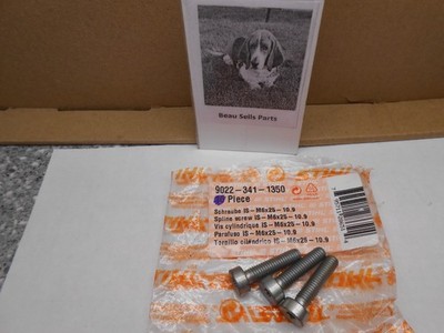 Stihl 9022 341 1350 Spline Screw M6x25mm-10.9 OEM NOS Lot of 3