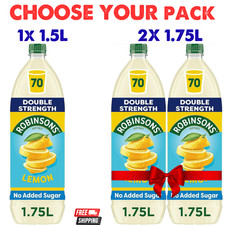Robinsons No Added Sugar Lemon Squash Double Strength Low Calorie 1.75L Cordial