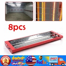 8 Pack 2000W Spray Baking Booth Infrared Paint Curing Light Heating Lamp Heaters