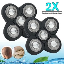 2PCS 5 Blades Floating Shaving Bald Replacement Shaver Head For Electric Razors