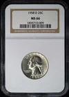 1958-D Washington Quarter 25C NGC MS66