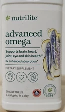 Amway Nutrilite - Advanced Omega 60 Softgels (30 Day Supply) EXP: 11/2026+