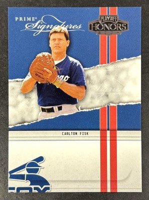 2004 Playoff Honors - Prime Signatures Insert Carlton Fisk #301/2500