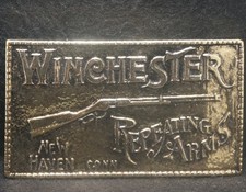 XD15128 NOS VINTAGE 1970s  WINCHESTER REPEATING ARMS  GUNS MENS BELT BUCKLE