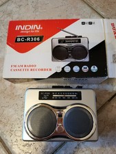 Indin BC-R306 Mini AM/FM Radio Portable Cassette Recorder New