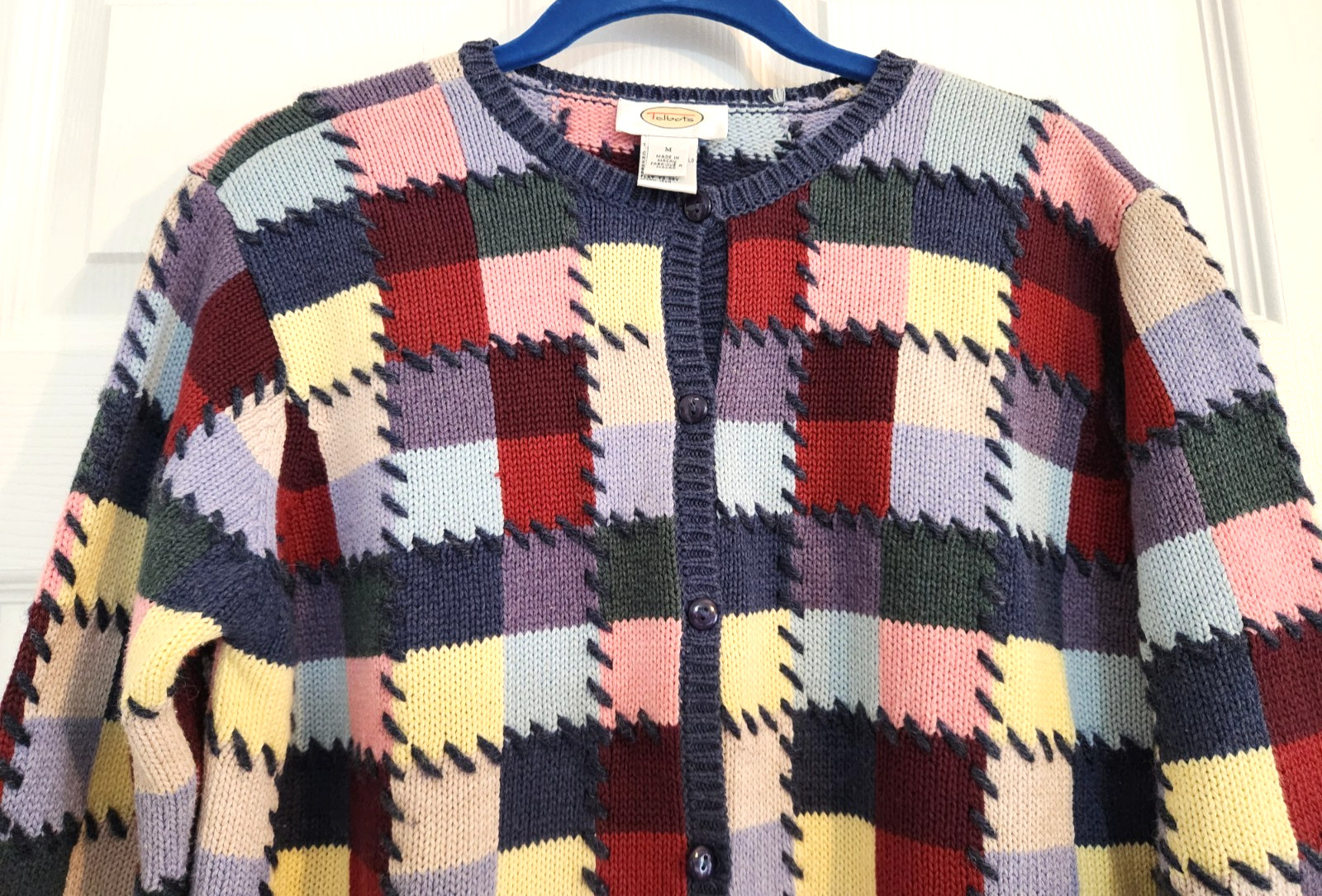 Talbots Patchwork Cardigan Women's M Multicolor C… - image 2