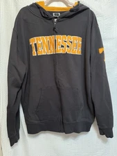 University of Tennessee Full Zip Sweat Jacket With Hood, Size XL