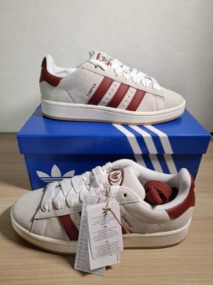 Adidas Campus 00s Crystal White/Ruby Brandneu Größe 6 UK Klassisch Skate