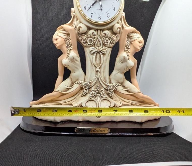 OK Collection 2 Women Art Nouveau Mantel Clock