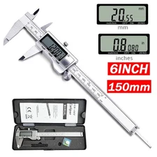 6" 150mm Digital Caliper Micrometer LCD Gauge Vernier Electronic Measuring Tool
