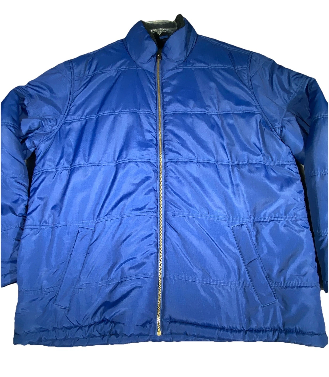 Weatherproof Sherpa Lined Jacket Men’s 2XL Blue Puffer Full Zip Windbreaker