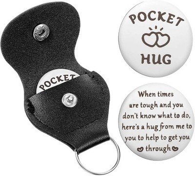 Pocket Hug Token, Coin Holder Pocket Keychain Long Distance Relationship Keepsak