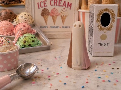 York Ghost Merchants Neapolitan Non Ice-cream Boo 1p Stempel 