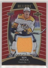 2019-20 Upper Deck Allure Rookies Red Rainbow Jerseys Rem Pitlick #67 7l6