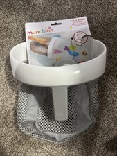 Munchkin  Super Scoop  Hanging Bath Toy Storage with Quick Drying Mesh, Grey