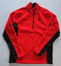 Spyder Men's L Red Outbound 1/4 Zip Core Pullover Waffle Sweater-New w/out Tags