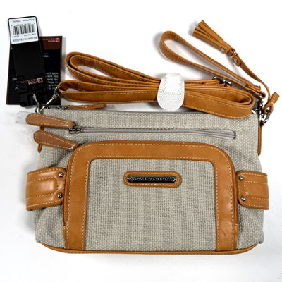Stone Mountain Belmar EW 3 Bagger Bone Vachetta Canvas 3 Bags In 1 Handbag NWT