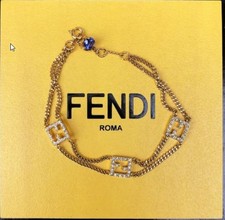 EXCELLENT Condition Fendi Gold Crystal Rare Bracelet