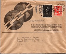 GOLDPATH: Netherlands cover 1938 to USA printed matter CV901_P10