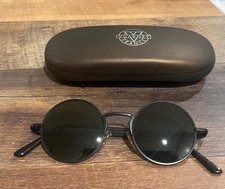 Vuarnet Pouilloux France 052 Col 01 Vintage Round Gray Sunglasses V Mark Lenses