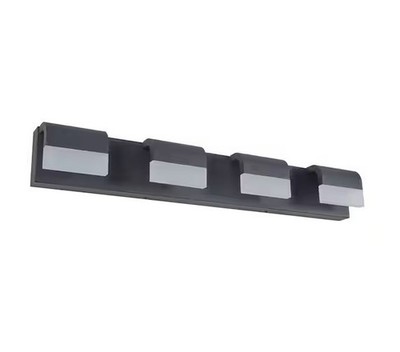 REDIAMS 29.9 in. 4 Black Vanity Light with Acrylic Shades