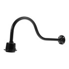 Support de lampadaire : lampadaire extérieur avec tête d'éclairage incurvée