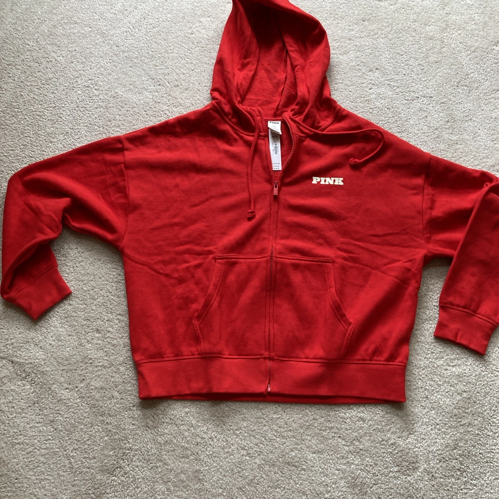 UNDERCOVER Felpa con cappuccio e zip intera Victoria's Secret rosa IVY pile rosso medio