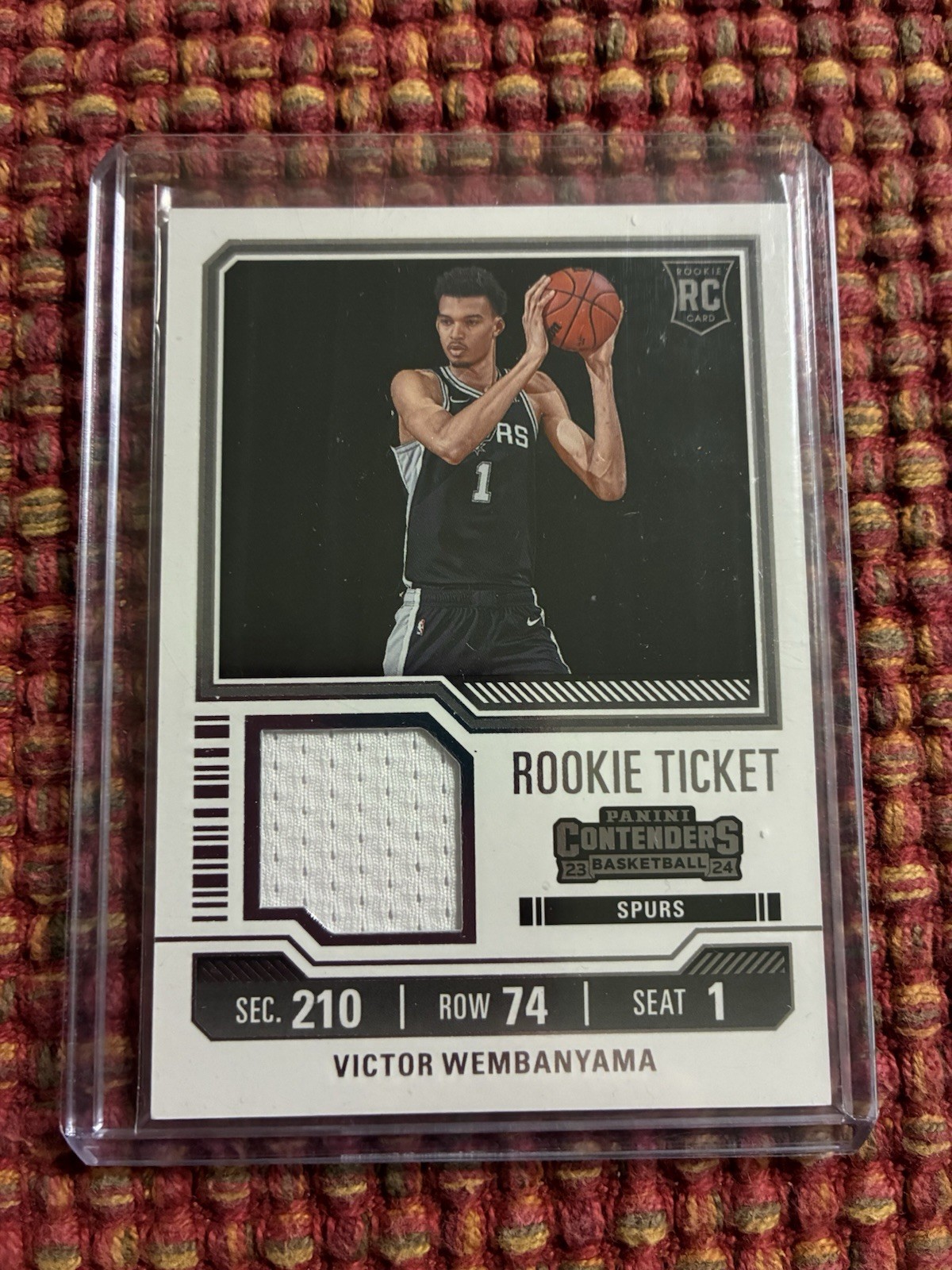 Victor Wembanyama 2023-24 Contenders Rookie Ticket Jersey Rookie Card