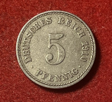 Germany 5 Pfennig 1910 A Copper-Nickel Coin KM#11 T9988