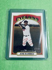 2021 Topps Heritage Real One Autograph Auto Jose Ramirez Red Ink /72 ROA-JR HOF?