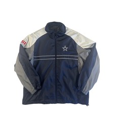Vintage Dallas Cowboys NFL Windbreaker Jacket Dunbrooke Mens Size 2XL Football