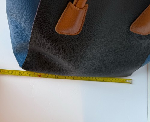 Neiman Marcus Hobo-Tasche Color Block Kunstleder Pebbled - Bild 6 von 6