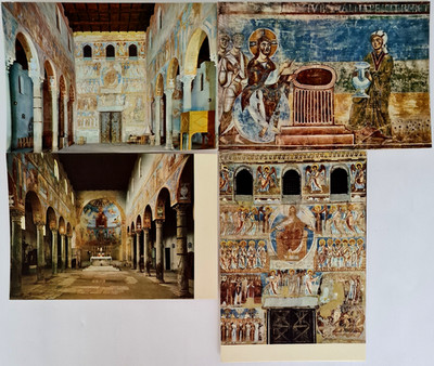 Kirchen Bauwerke: 4 x Chiesa di S. Angelo FORMIS Interno Postkarten Lot ~1960/70