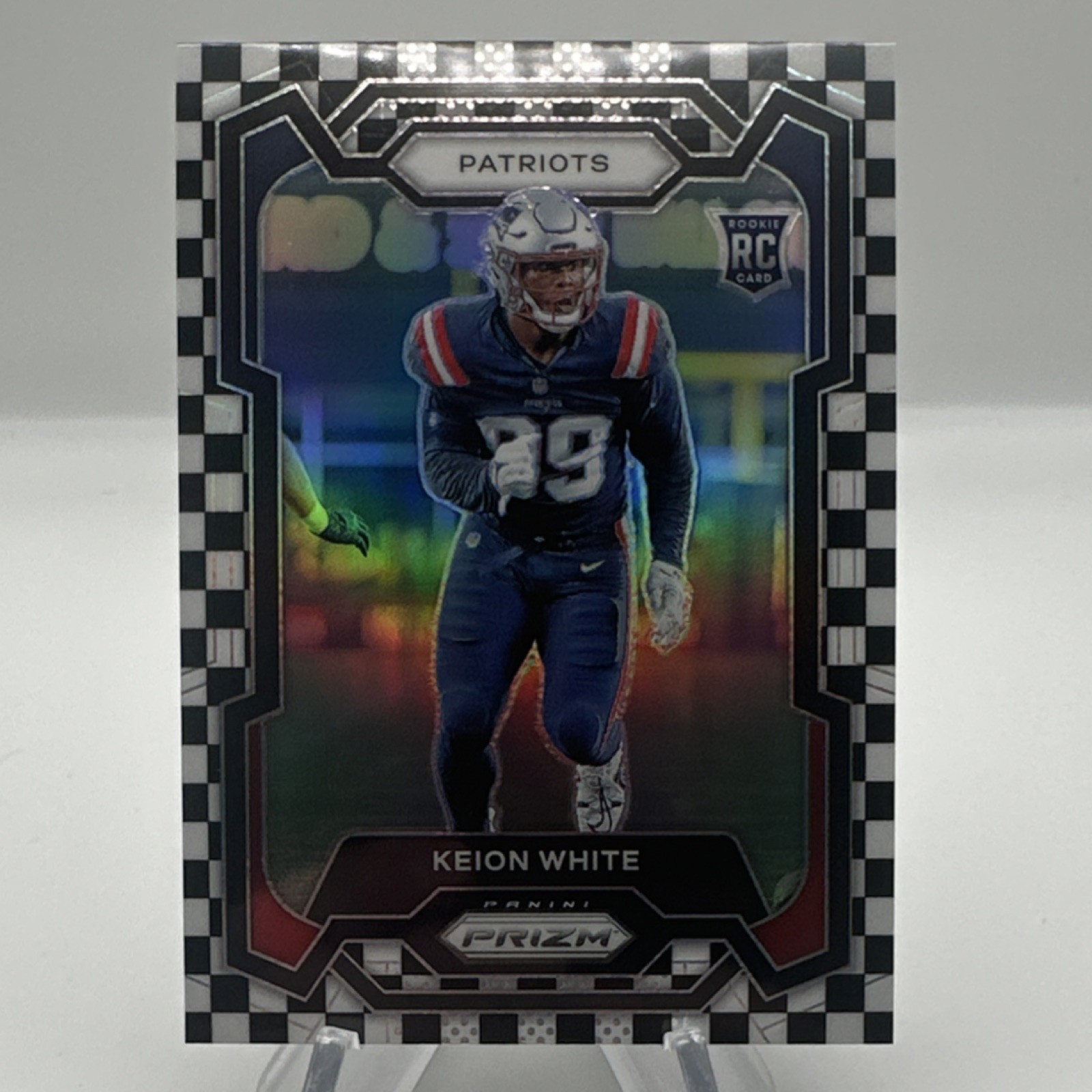 Keion White Panini Prizm #371 Black & White Checker