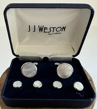Lot de boutons de manchette formels en nacre J.J. Weston