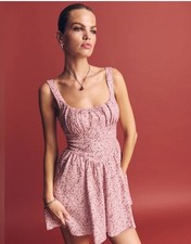 Reformation Daria Linen Mini Dress Size 4   - New With Tags