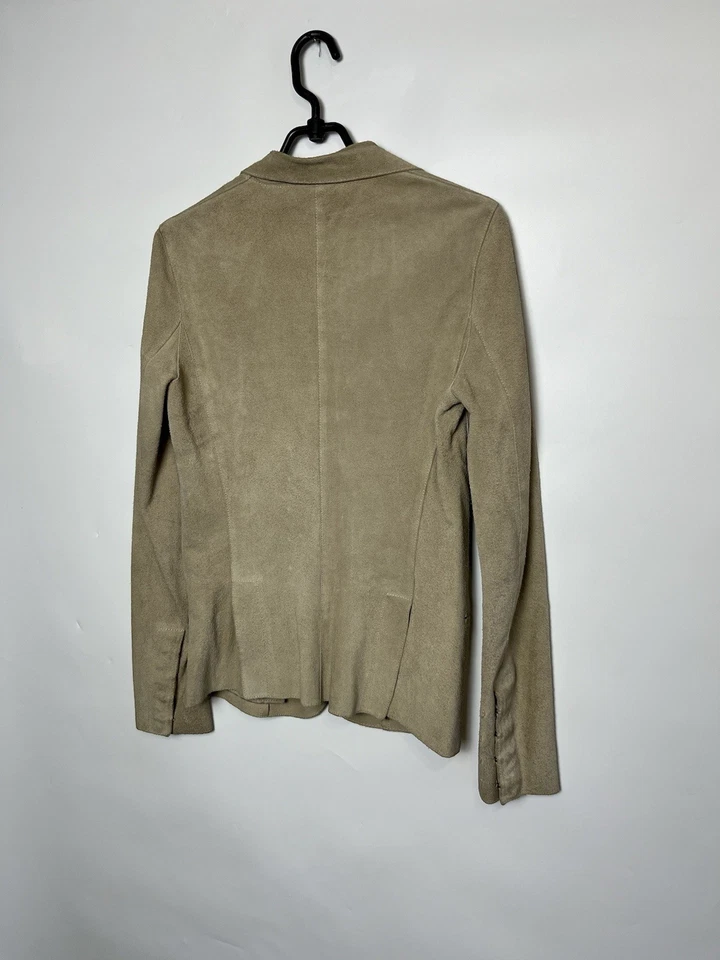 Женская кожаная замшевая блейзерная куртка Gucci Tom Ford Era Biege размер 38 - Изображение 3 из 4