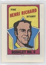 1971-72 Topps Booklet Henri Richard #6 HOF 7sd