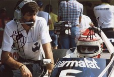 Nelson Piquet & Gordon Murray FORMULA ONE autographs, In-Person signed photo