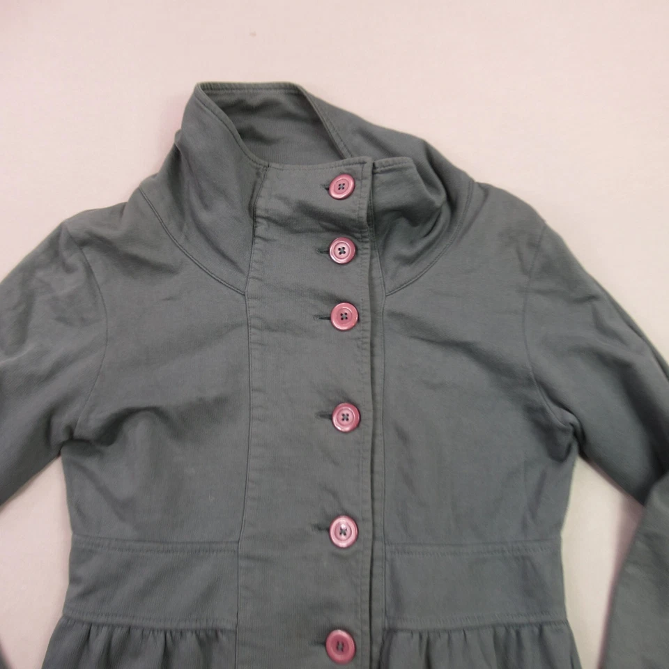 Camisa Prana Mujer Pequeña Manga Larga Botón Frontal Informal Bolsillos Ligera Foto 2 de 4