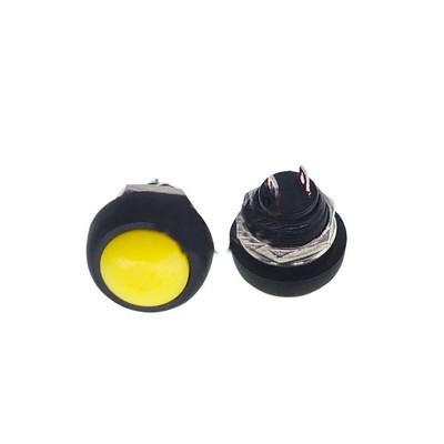 5pcs PBS-33B yellow 12mm Waterproof   Push button Switch #WD9*